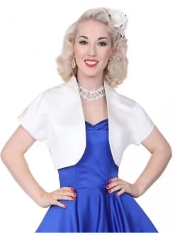 Bolero Satin White Duchess