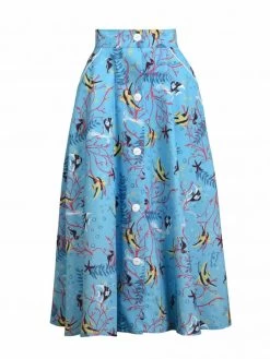 Button Betty Skirt Angelfish Turquoise