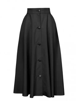 Button Betty Skirt Black