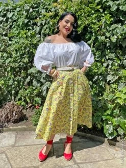 Button Betty Skirt Fairground Yellow