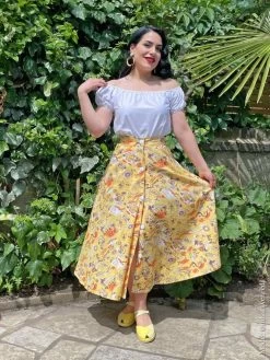 Button Betty Skirt Sunset Motel