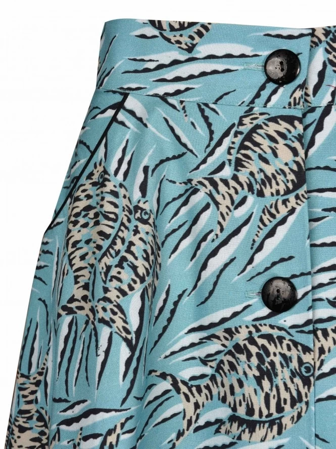 Button Betty Skirt Tiger Fish Blue 4 Button Betty Skirt Tiger Fish Blue - Image 2