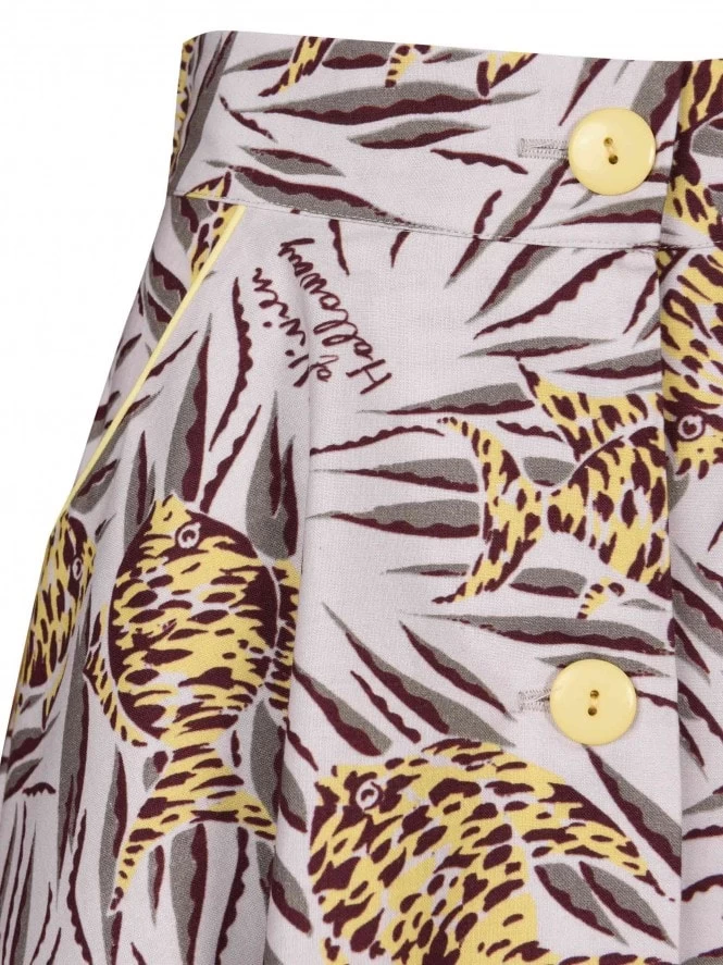 Button Betty Skirt Tiger Fish Grey 5 Button Betty Skirt Tiger Fish Grey - Image 3
