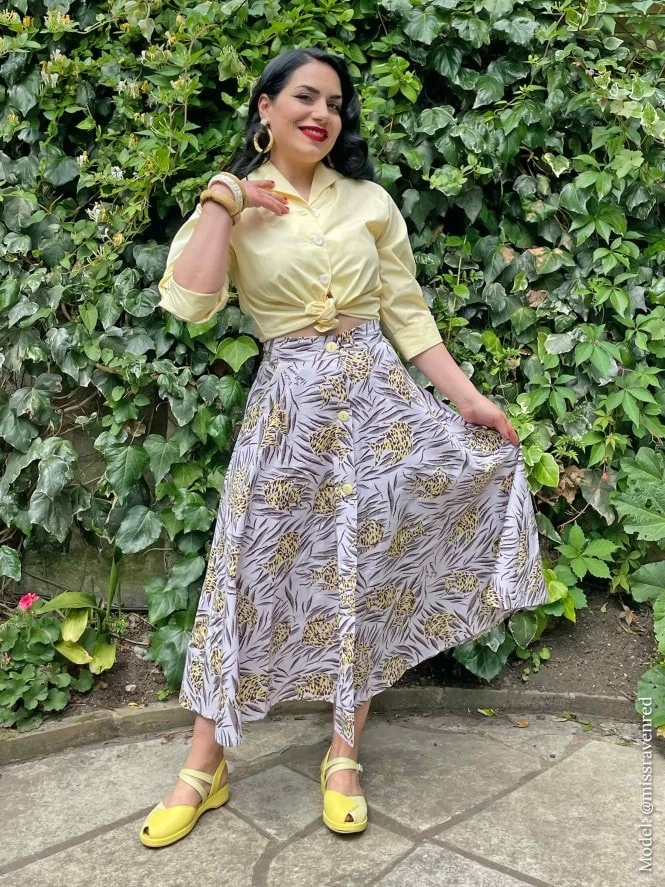 Button Betty Skirt Tiger Fish Grey 3 Button Betty Skirt Tiger Fish Grey