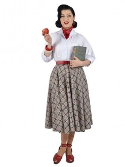 Circle Skirt Biscuit Tartan -Chic Apparel Shop circle skirt biscuit tartan p3114 18632 medium