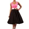 Circle Skirt Black Sateen