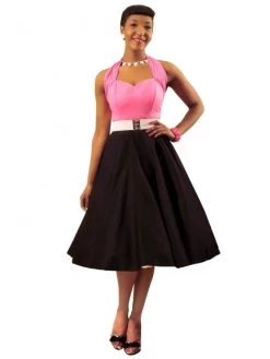Circle Skirt Black Sateen