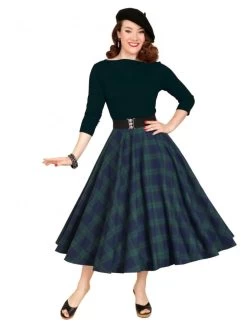 Circle Skirt Blackwatch Tartan -Chic Apparel Shop circle skirt blackwatch tartan p1933 10794 medium