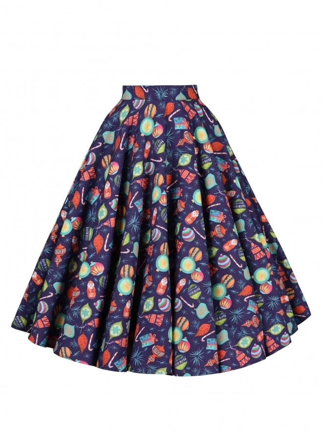 Circle Skirt Blue Christmas 3 Circle Skirt Blue Christmas