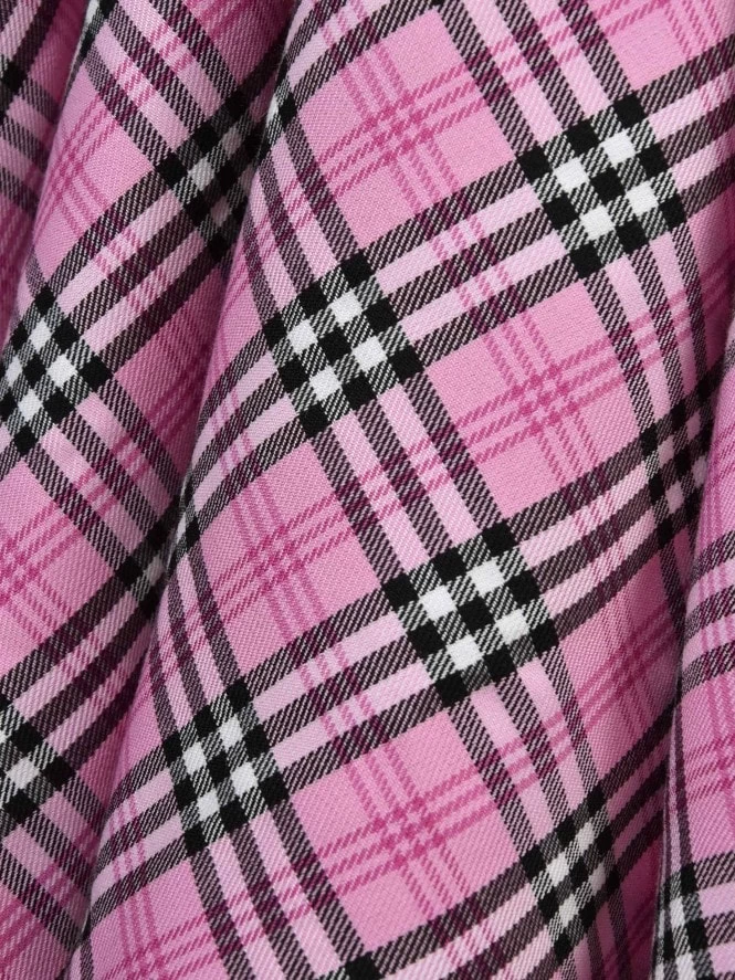 Circle Skirt Bubblegum Tartan 5 Circle Skirt Bubblegum Tartan - Image 3