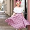 Circle Skirt Bubblegum Tartan -Chic Apparel Shop circle skirt bubblegum tartan p5525 24420 medium