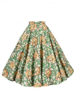 Circle Skirt Casino Green