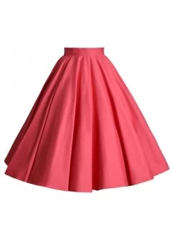 Circle Skirt Coral Sateen