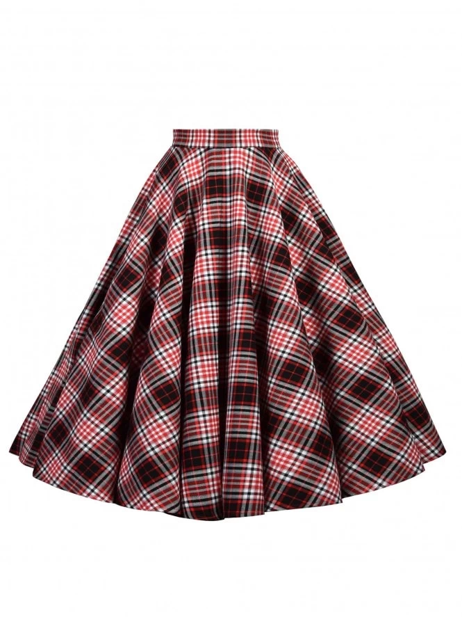 Circle Skirt Cranberry Tartan 4 Circle Skirt Cranberry Tartan - Image 2