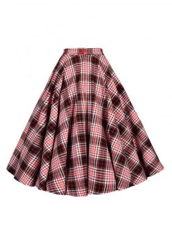 Circle Skirt Cranberry Tartan 10 Circle Skirt Cranberry Tartan -Chic Apparel Shop circle skirt cranberry tartan p5527 24316 medium