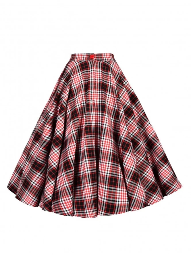 Circle Skirt Cranberry Tartan 6 Circle Skirt Cranberry Tartan - Image 4
