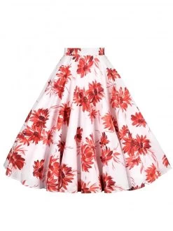 Circle Skirt Dahlia Red