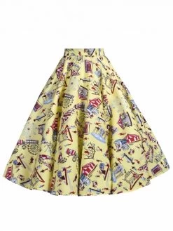 Circle Skirt Fairground Yellow