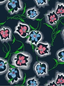 Circle Skirt Floral Spray Blue -Chic Apparel Shop circle skirt floral spray blue p4788 20386 medium