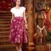 Circle Skirt Floral Spray Cherry -Chic Apparel Shop circle skirt floral spray cherry p5806 26435 medium