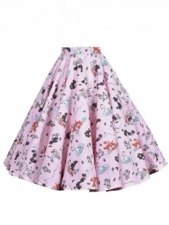 Circle Skirt Large Poodle Days Pink