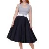 Circle Skirt Navy Sateen -Chic Apparel Shop circle skirt navy sateen p378 10784 medium