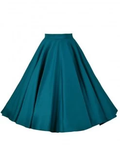 Circle Skirt Petrol Sateen -Chic Apparel Shop circle skirt petrol sateen p4418 18680 medium