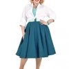 Circle Skirt Petrol Sateen -Chic Apparel Shop circle skirt petrol sateen p4418 19529 medium