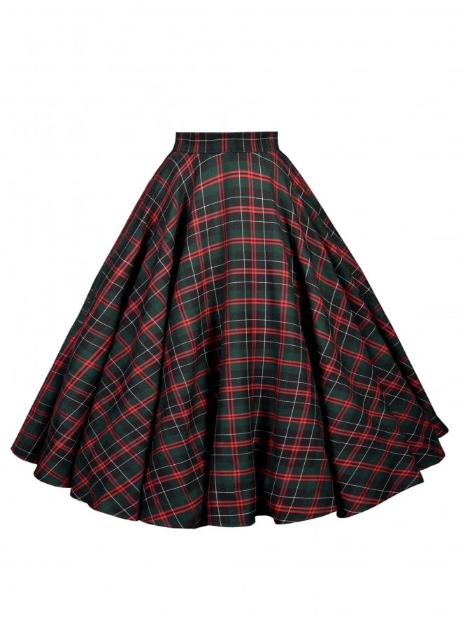 Circle Skirt Red Black Green Tartan 4 Circle Skirt Red Black Green Tartan - Image 2