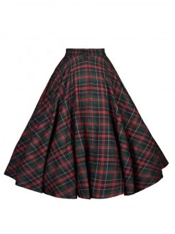 Circle Skirt Red Black Green Tartan 11 Circle Skirt Red Black Green Tartan -Chic Apparel Shop circle skirt red black green tartan p5467 24198 medium