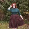 Circle Skirt Red Black Green Tartan -Chic Apparel Shop circle skirt red black green tartan p5467 24397 medium
