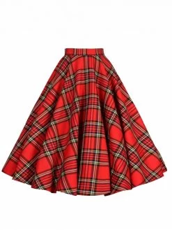Circle Skirt Red Tartan Large