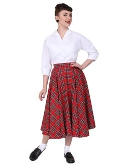 Circle Skirt Red Tartan -Chic Apparel Shop circle skirt red tartan p359 10789 medium
