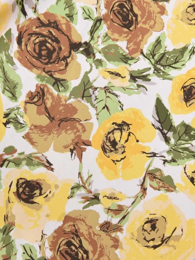 Circle Skirt Roses In Bloom Yellow 8 Circle Skirt Roses In Bloom Yellow - Image 6