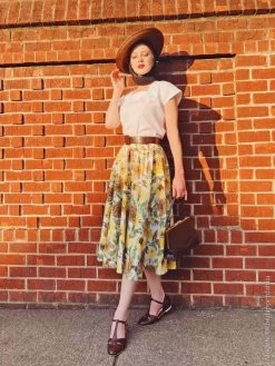 Circle Skirt Roses In Bloom Yellow 10 Circle Skirt Roses In Bloom Yellow -Chic Apparel Shop circle skirt roses in bloom yellow p6275 28923 medium