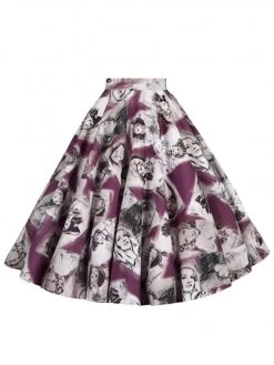 Circle Skirt Silver Screen Amethyst