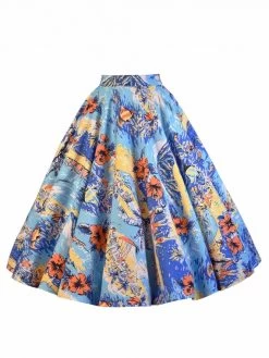 Circle Skirt Tropical Island Coral
