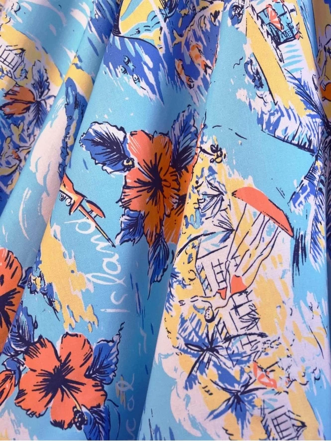 Circle Skirt Tropical Island Coral 4 Circle Skirt Tropical Island Coral - Image 2