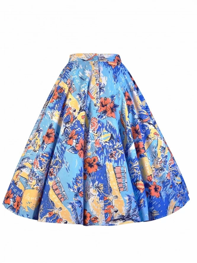 Circle Skirt Tropical Island Coral 5 Circle Skirt Tropical Island Coral - Image 3