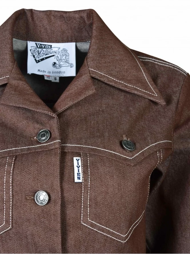 Denim Jacket Chocolate 6 Denim Jacket Chocolate - Image 4