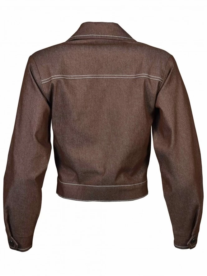 Denim Jacket Chocolate 8 Denim Jacket Chocolate - Image 6