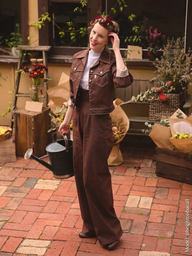 Denim Jacket Chocolate 4 Denim Jacket Chocolate - Image 2