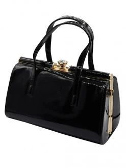 Doris Patent Black Handbag