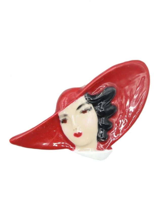 Elegant Lady Red Brooch 3 Elegant Lady Red Brooch