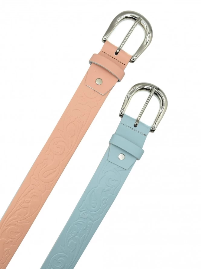 Floral Pink Leather Belt 4 Floral Pink Leather Belt - Image 2