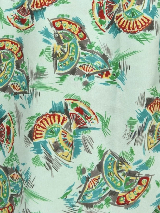 Gloria 1940s Dress Fan Sky 7 Gloria 1940s Dress Fan Sky - Image 5