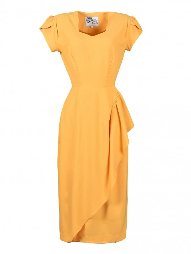 Gloria 1940s Dress Honey Bee 3 Gloria 1940s Dress Honey Bee