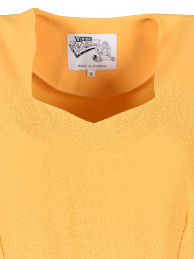 Gloria 1940s Dress Honey Bee 4 Gloria 1940s Dress Honey Bee - Image 2