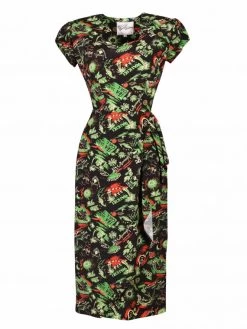 Gloria 1940s Dress Motel Brown -Chic Apparel Shop gloria 1940s dress motel brown p6438 28939 medium