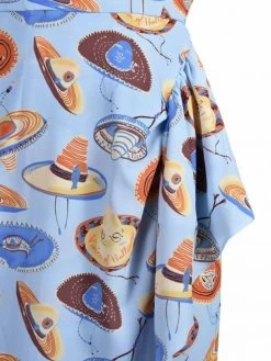 Gloria 1940s Dress Sombrero Large Sky -Chic Apparel Shop gloria 1940s dress sombrero large sky p5051 22105 medium